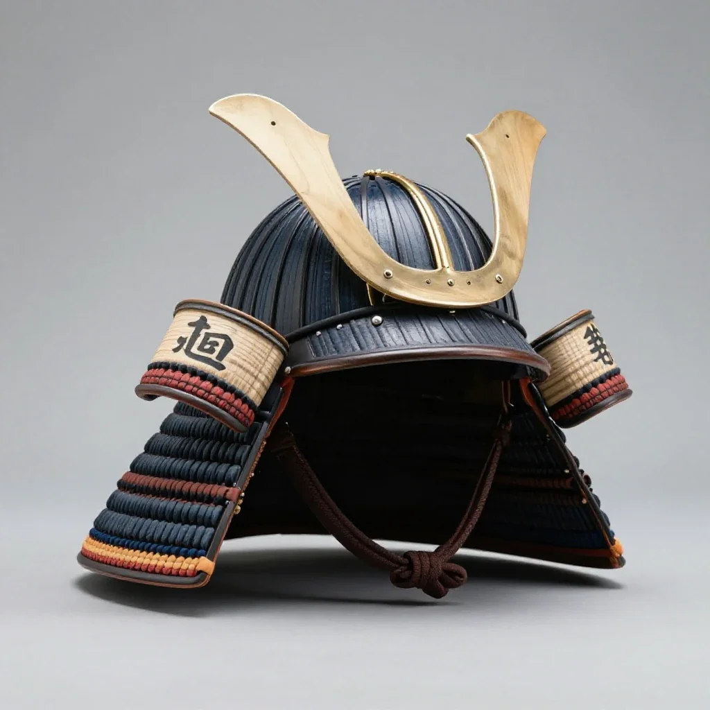 Samurai helmet isolated on a white background