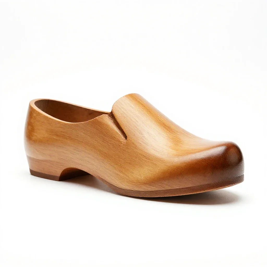 Wooden shoe last isolated on a white background