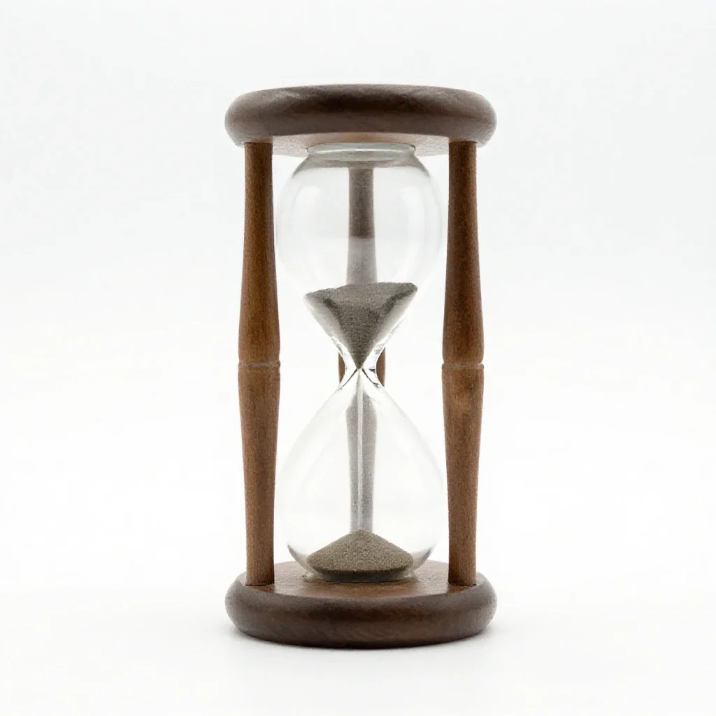 Hourglass isolated on a white background