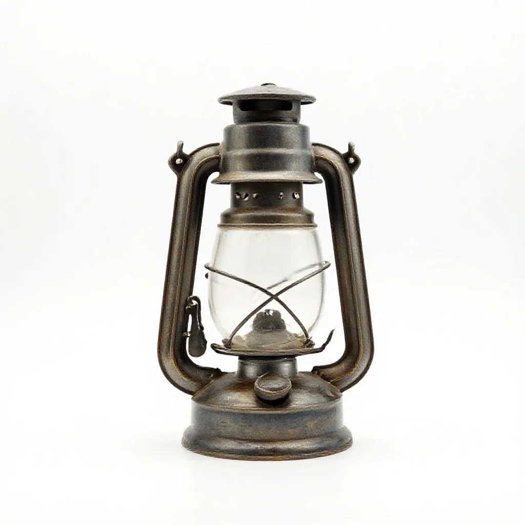 Oil lamp isolated on a white background
