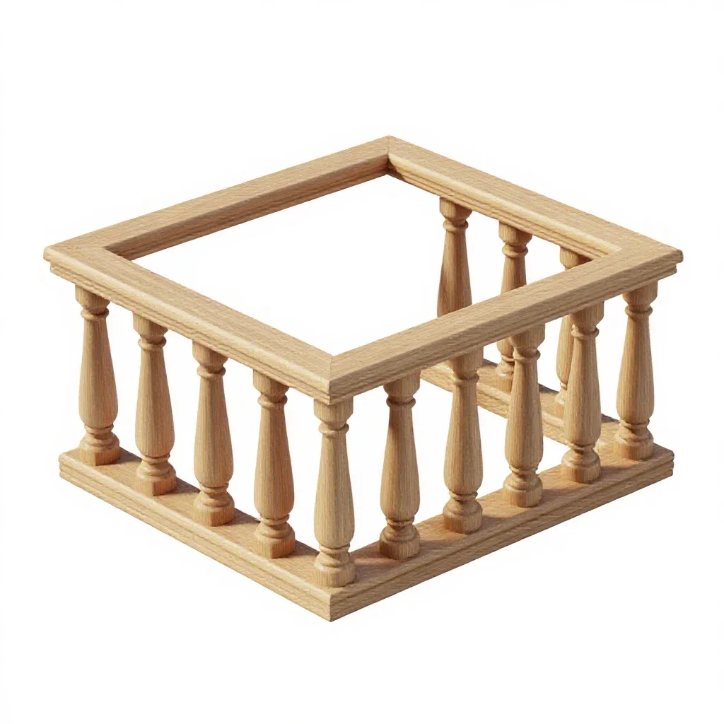 Balcony balustrade isolated on a white background