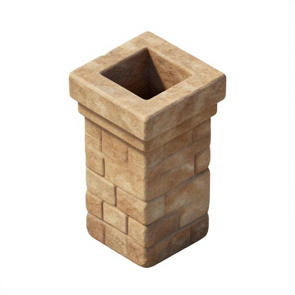 Chimney pot isolated on a white background