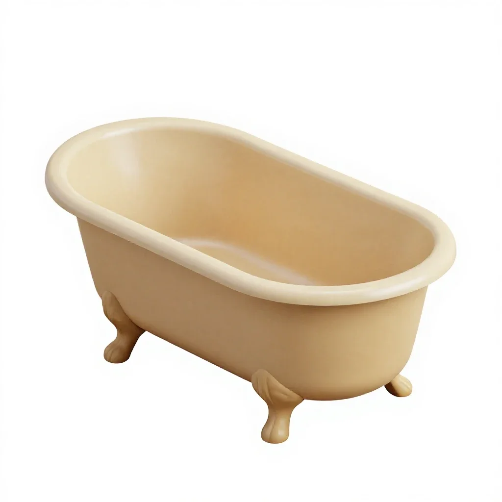 Claw-foot bathtub isolated on a white background