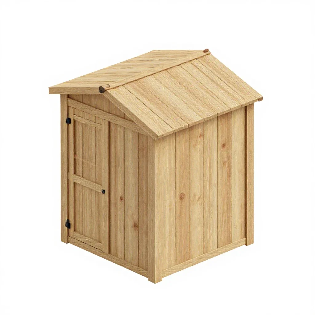 Garden shed isolated on a white background
