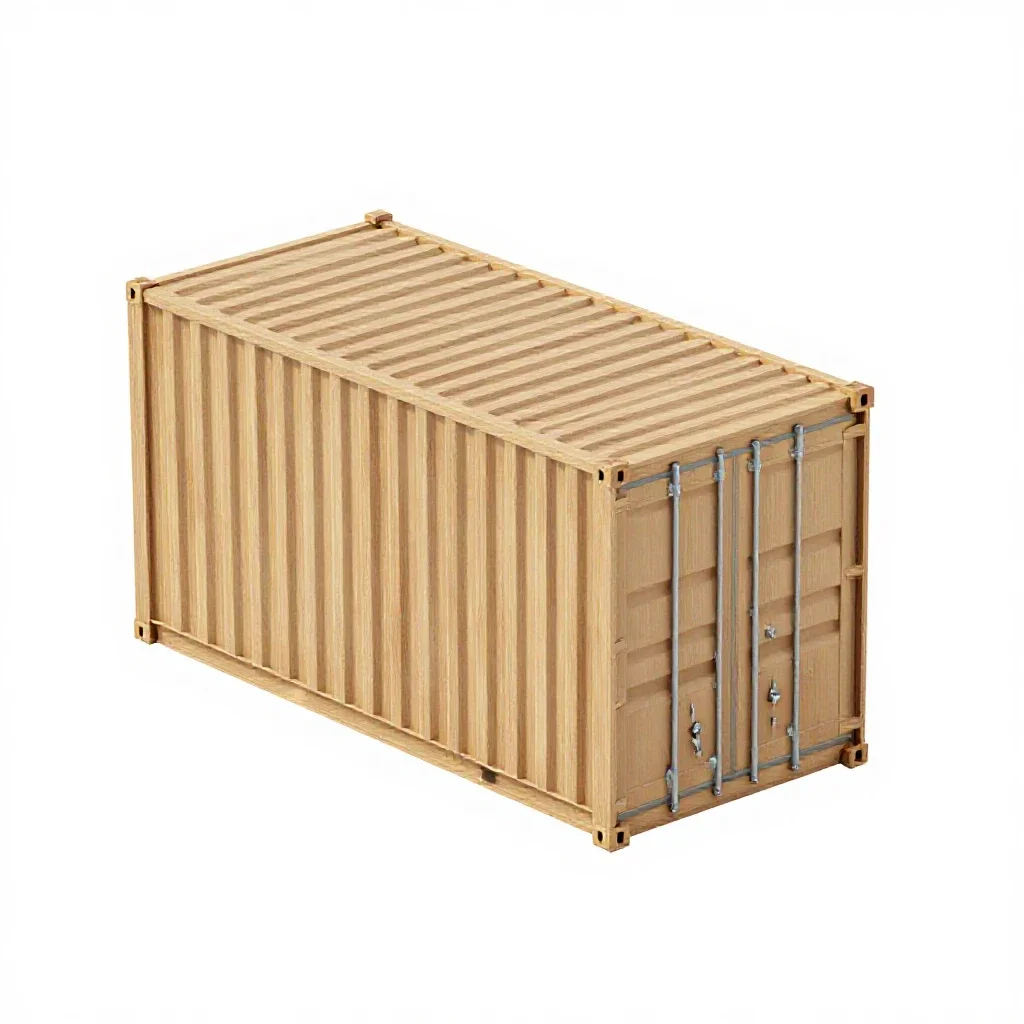 Shipping container home module isolated on a white background