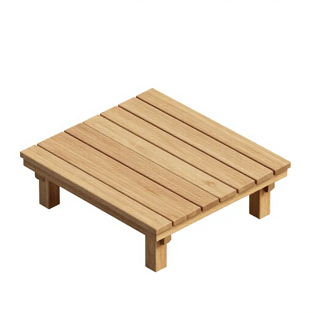 Treehouse platform isolated on a white background
