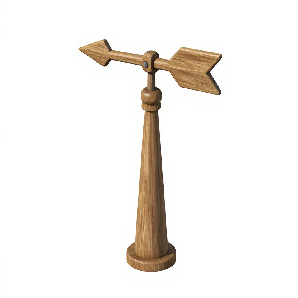 Weather vane isolated on a white background