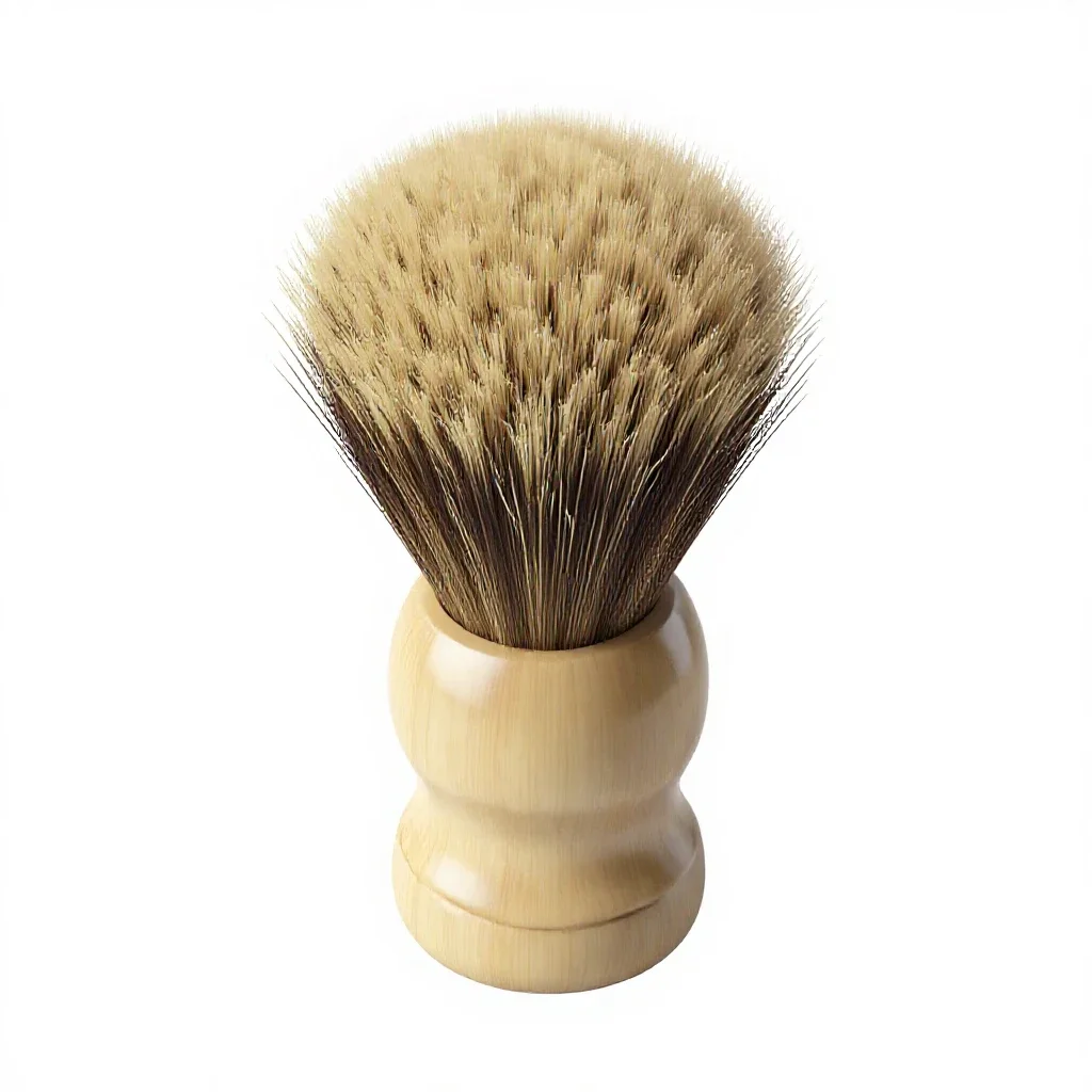 Badger shaving brush isolated on a white background