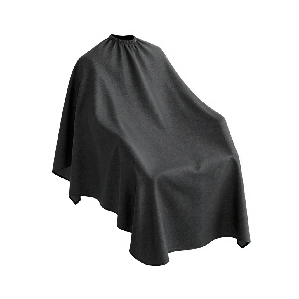 Barber cape folded isolated on a white background