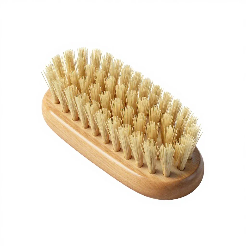 Boar bristle hairbrush isolated on a white background