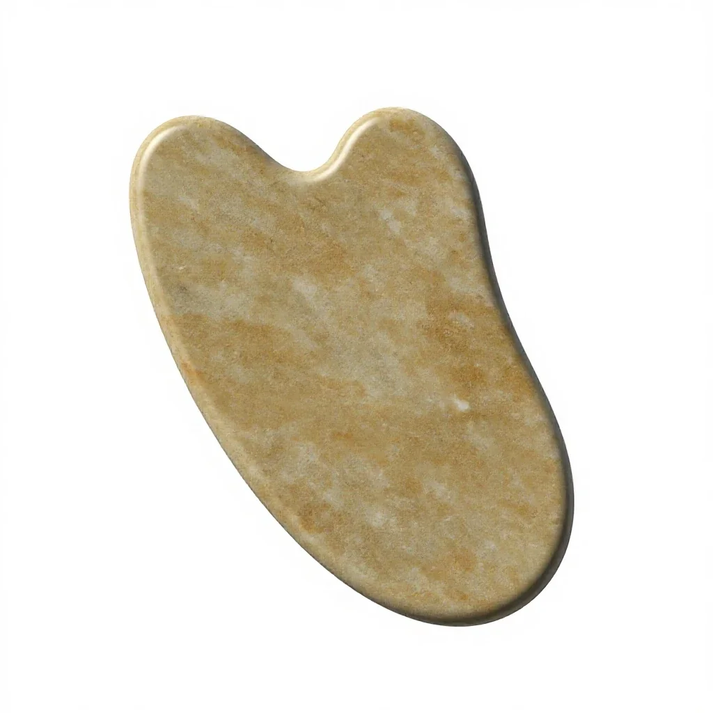 Gua sha stone isolated on a white background