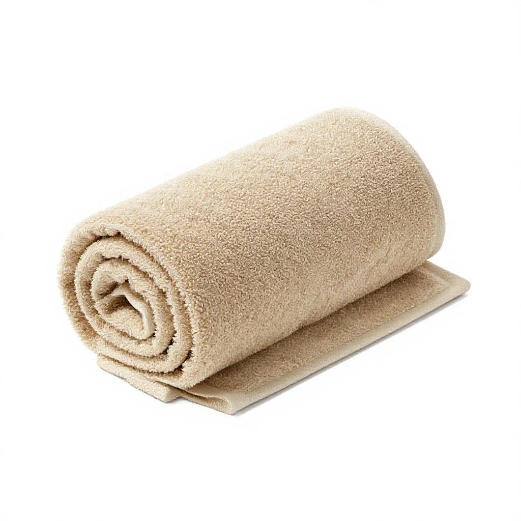 Hot towel rolled isolated on a white background