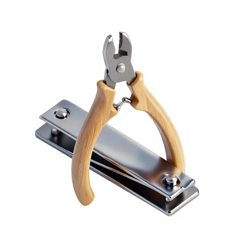 Nail clipper set isolated on a white background