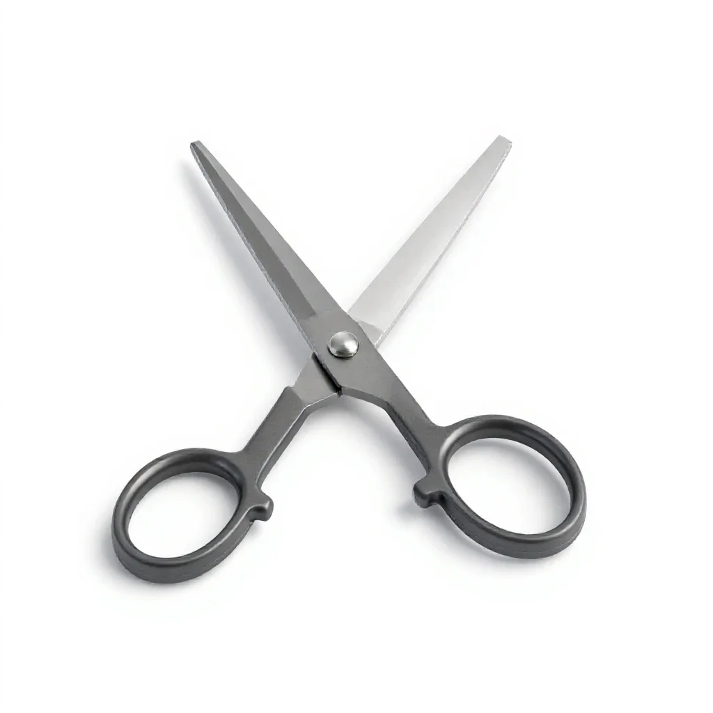 Pair of grooming scissors isolated on a white background