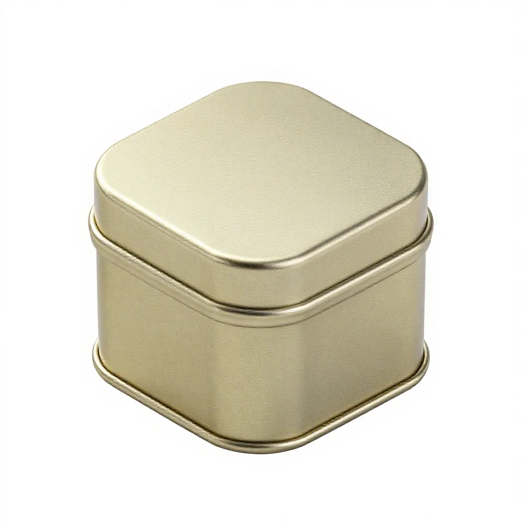 Solid perfume tin isolated on a white background
