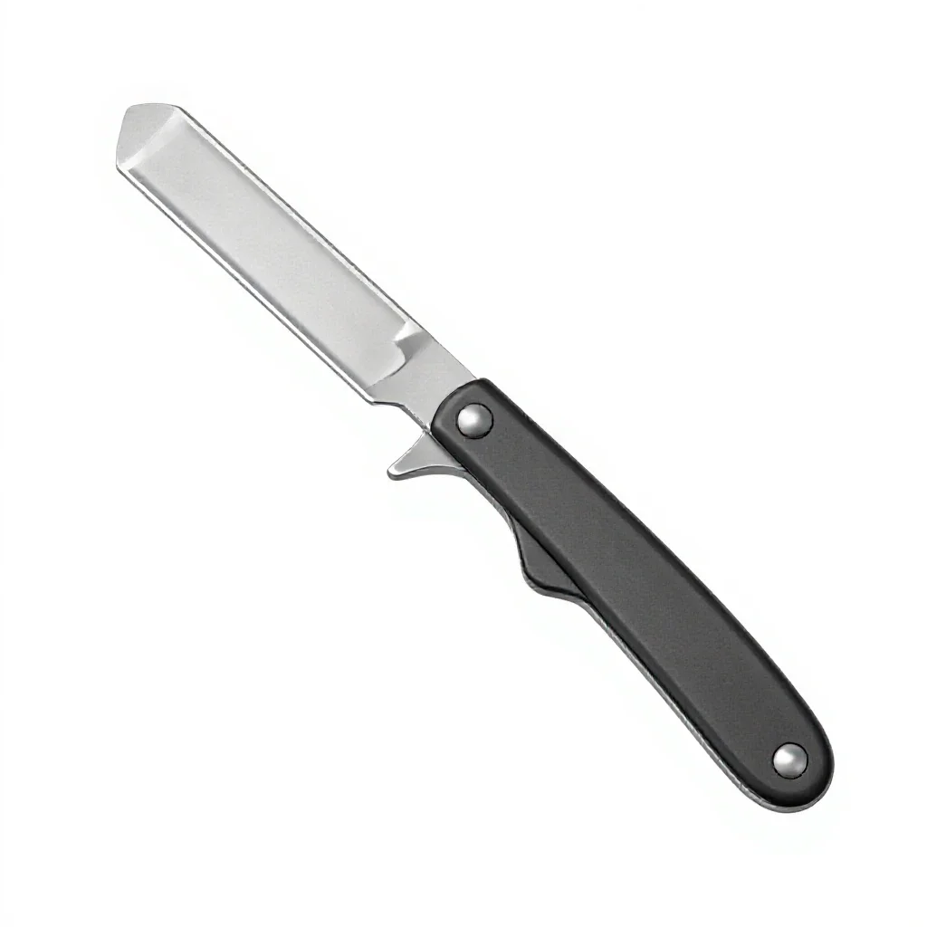 Straight razor open isolated on a white background