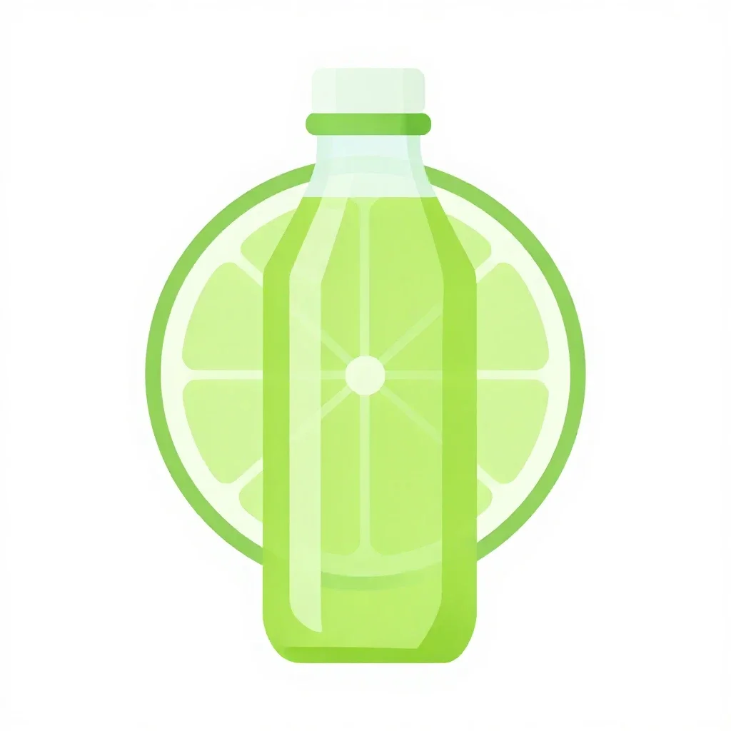 Ginger beer with lime isolated on a white background