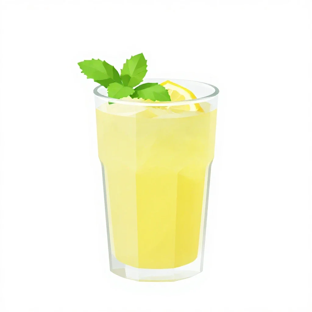 Lemonade with mint isolated on a white background