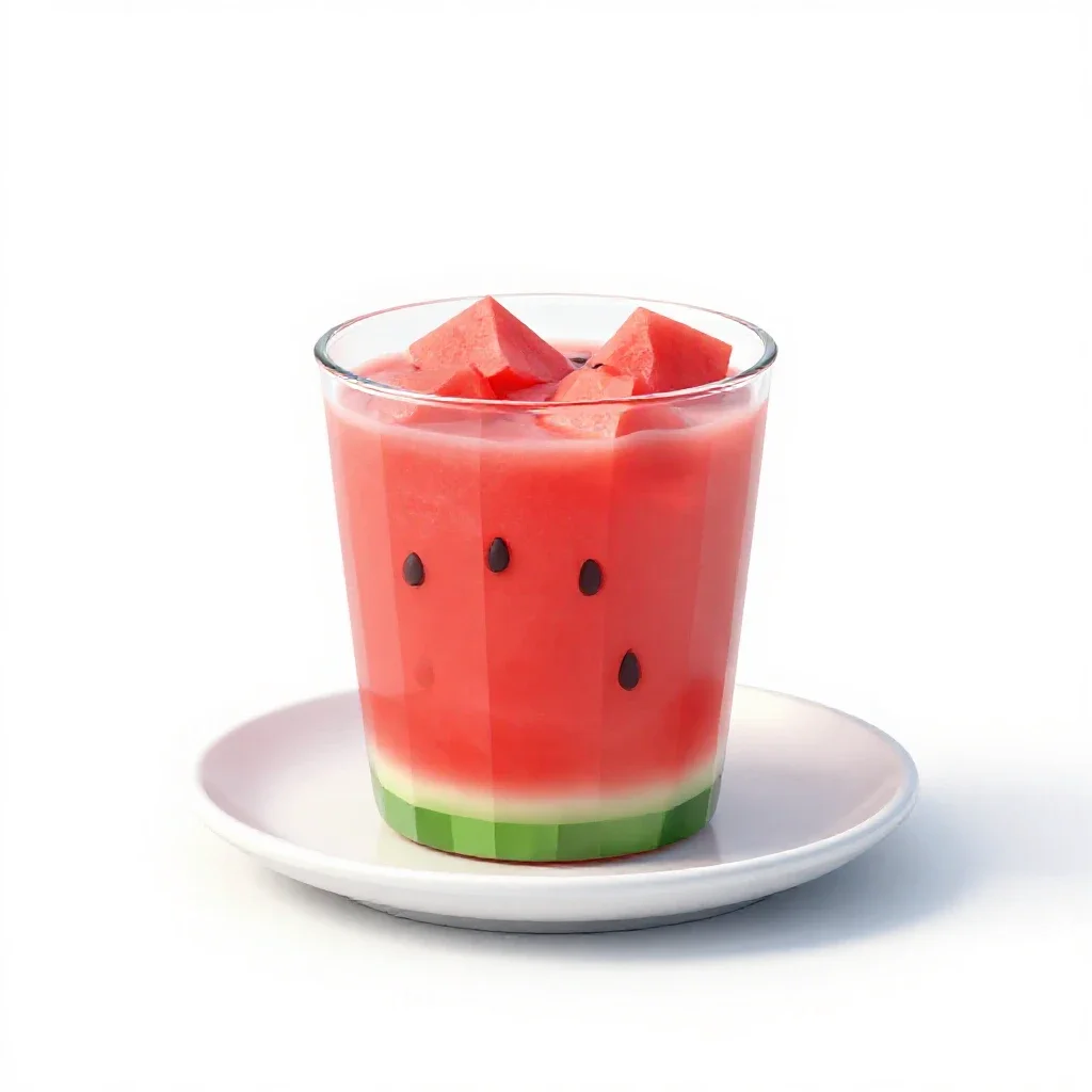 Watermelon agua fresca isolated on a white background