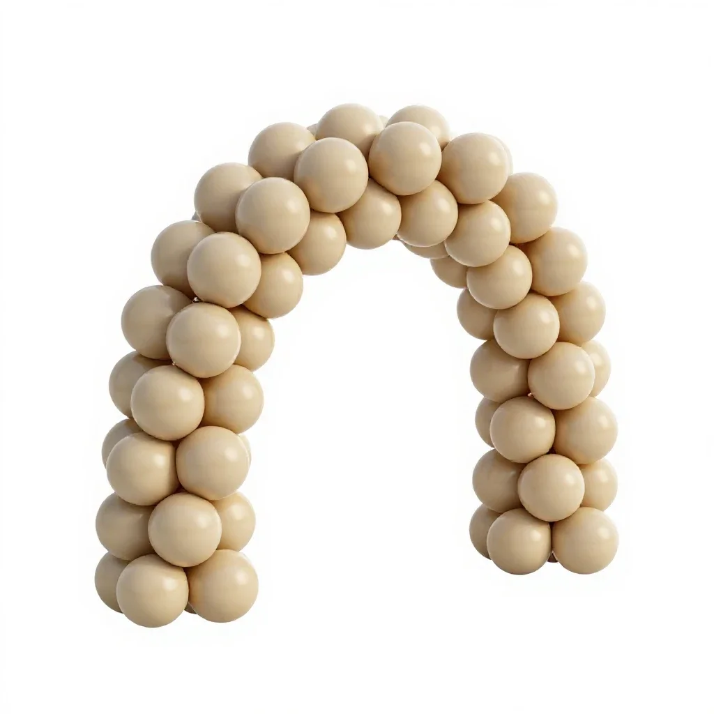 Balloon arch segment isolated on a white background