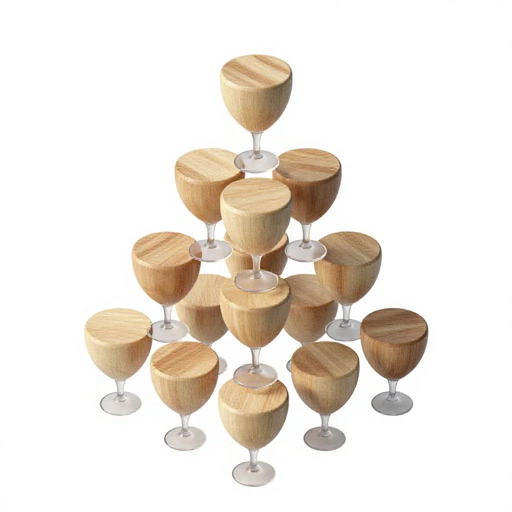 Champagne tower isolated on a white background