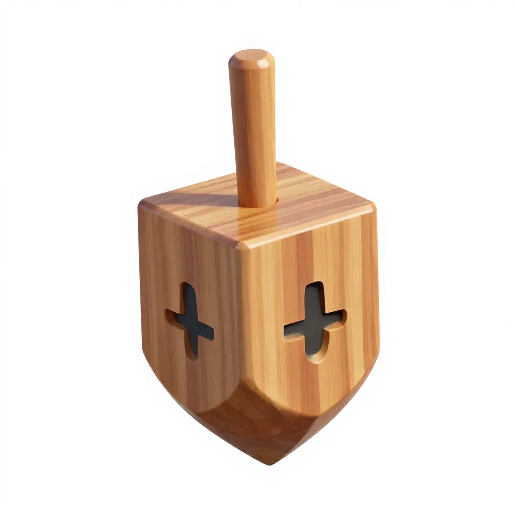 Dreidel isolated on a white background