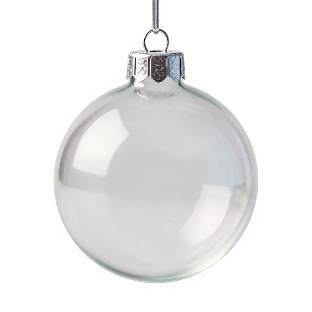 Hand-blown glass bauble isolated on a white background