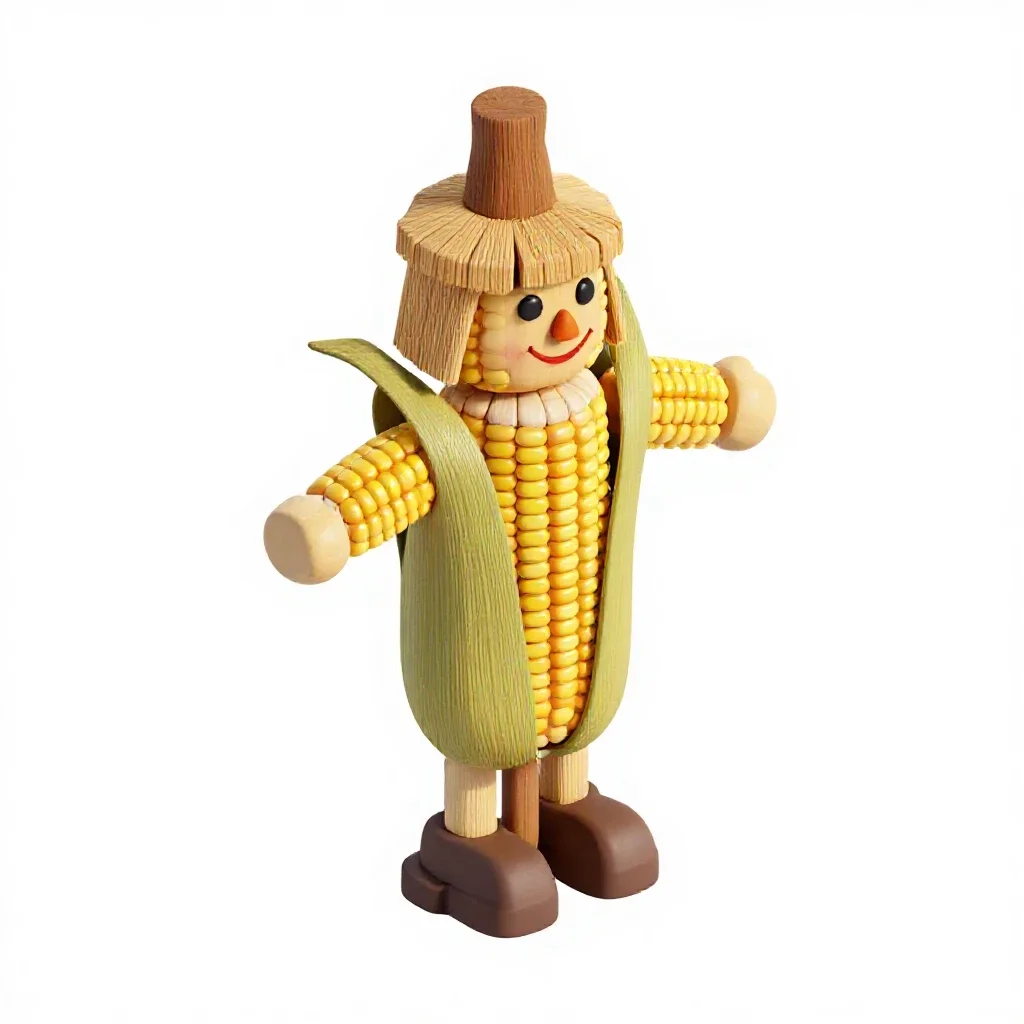 Harvest corn dolly isolated on a white background