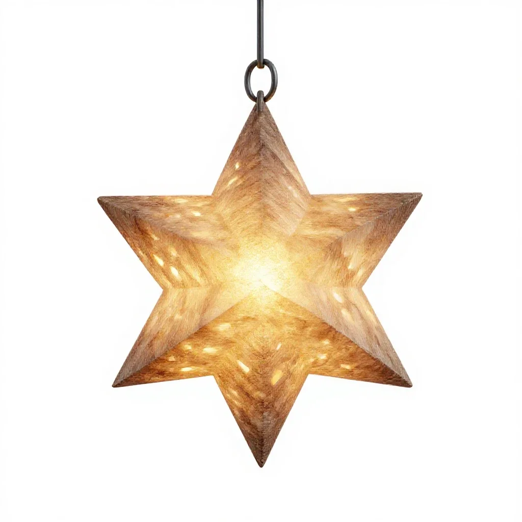 Matariki star lantern isolated on a white background