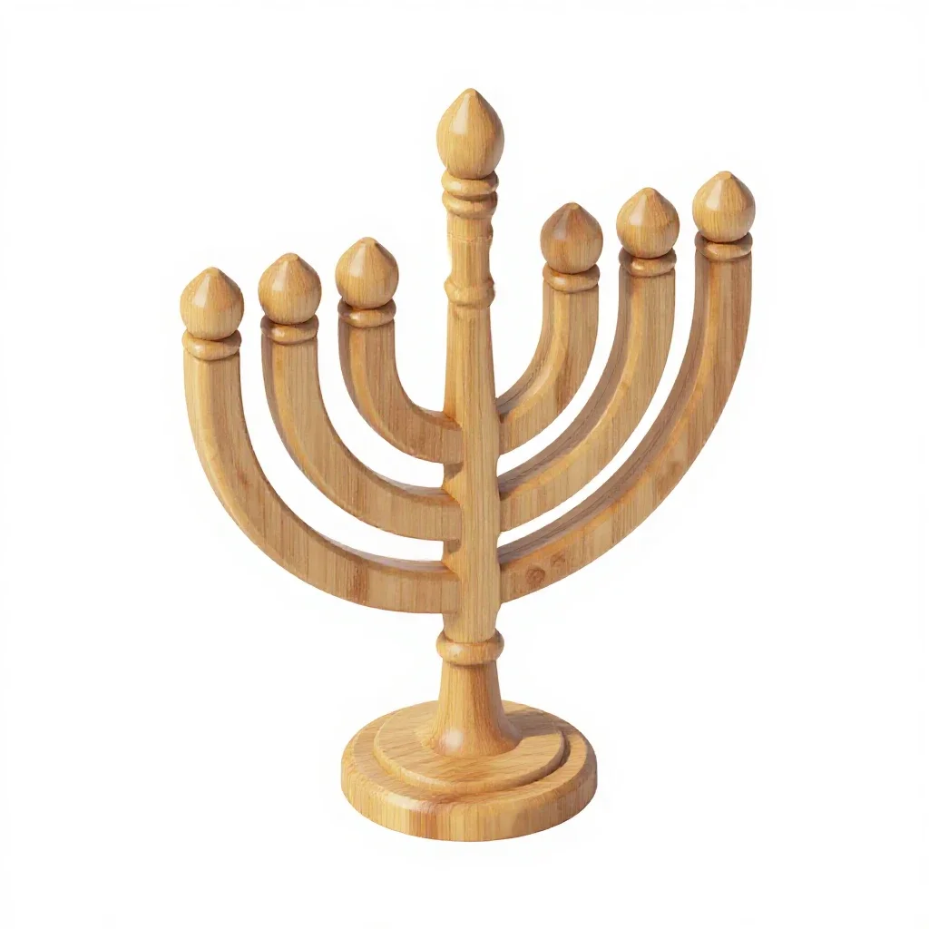 Menorah isolated on a white background