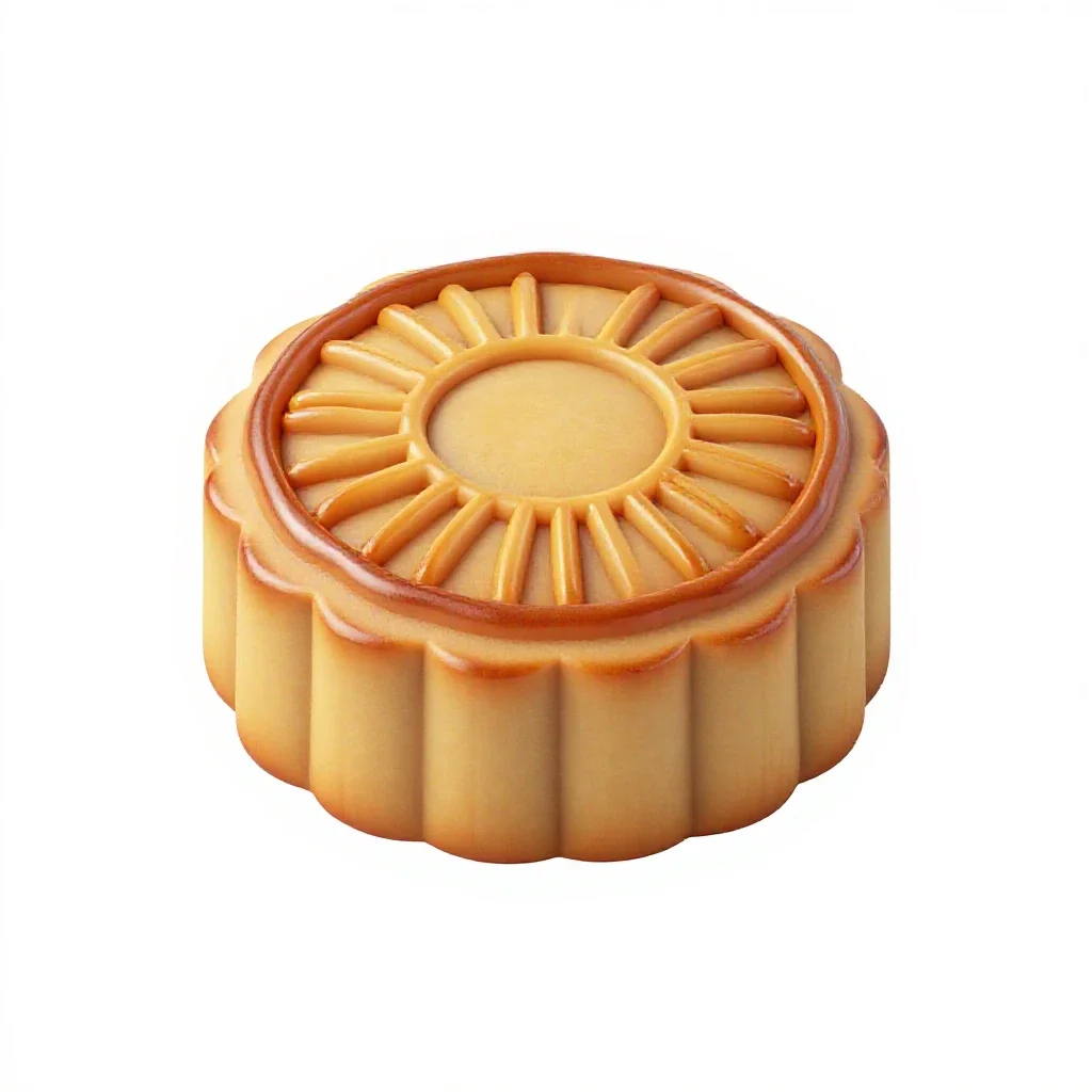 Mooncake mould isolated on a white background