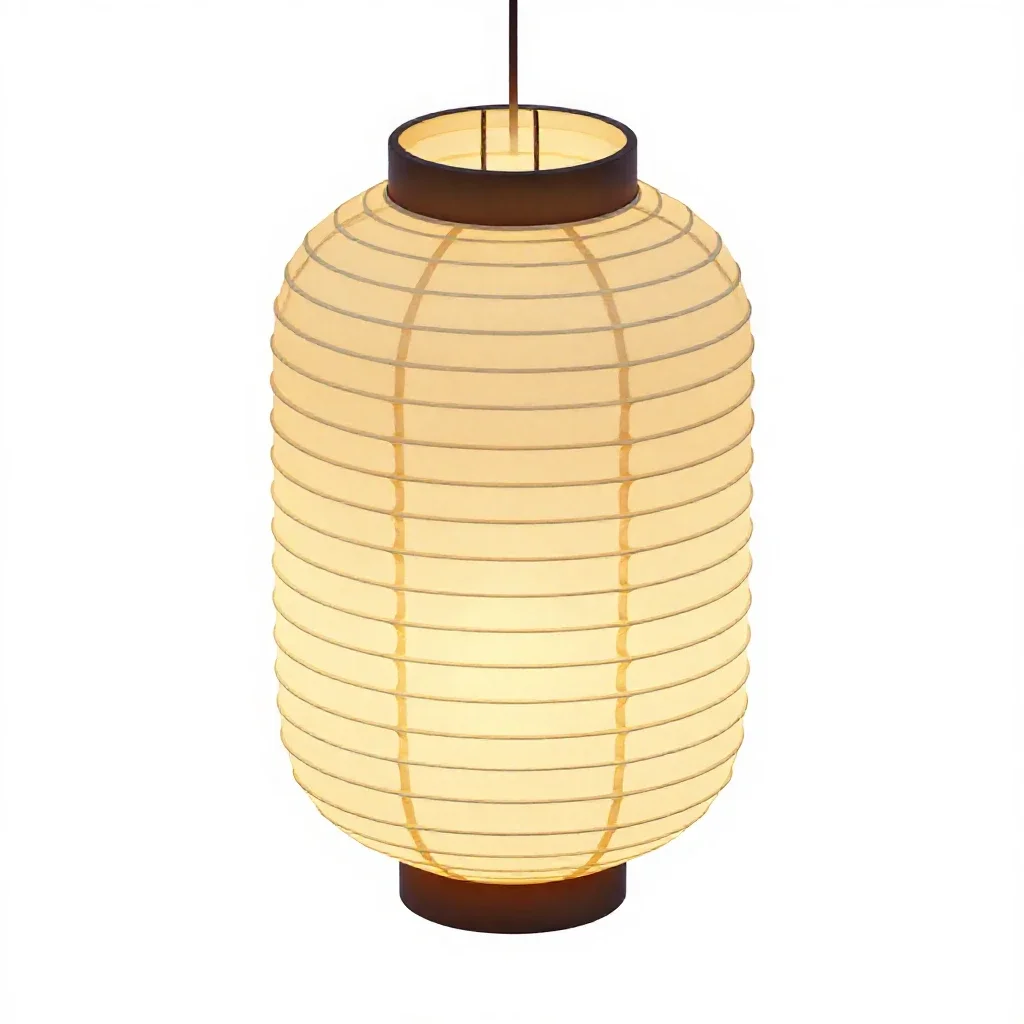 Paper lantern for a festival isolated on a white background