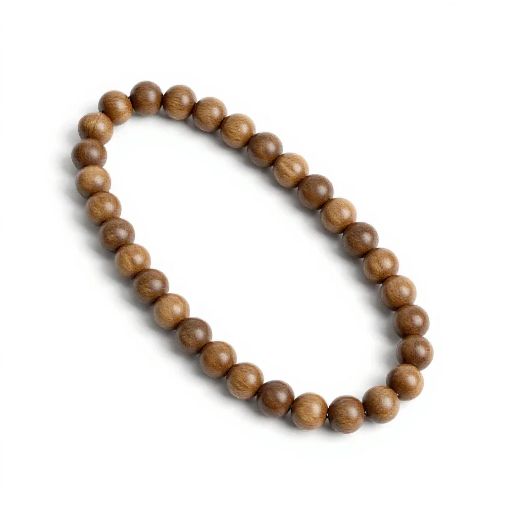Prayer bead strand isolated on a white background