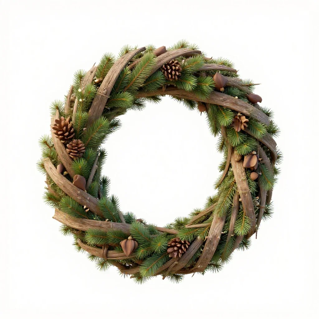 Advent wreath isolated on a white background