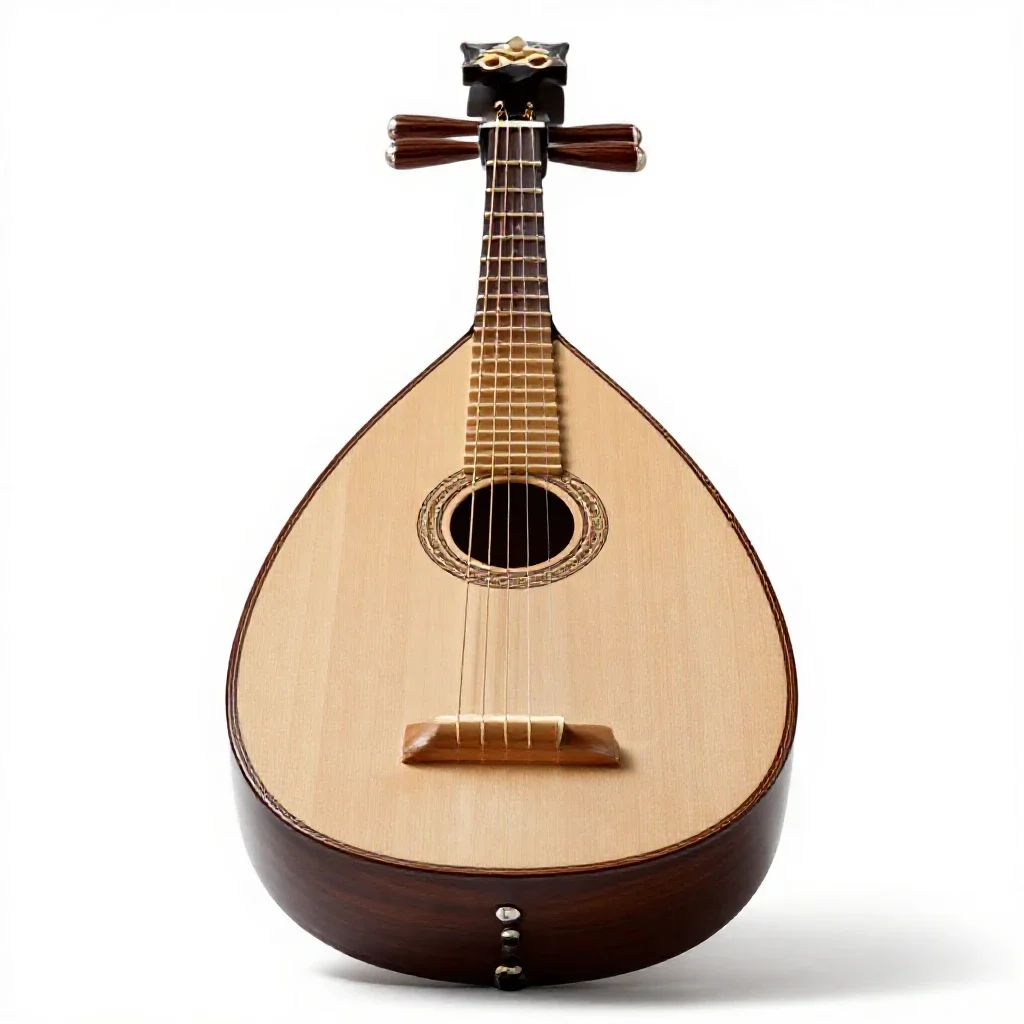 Bard's lute isolated on a white background