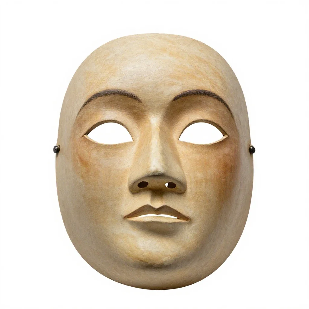 Ceremonial mask isolated on a white background