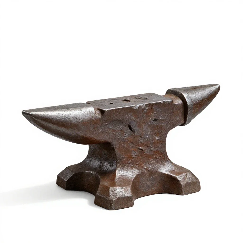 Dwarven forge anvil isolated on a white background