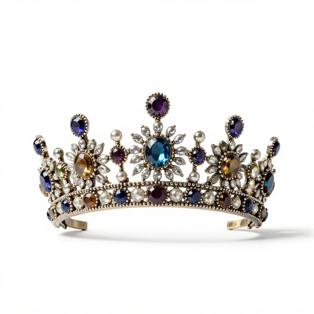 Jewelled crown isolated on a white background