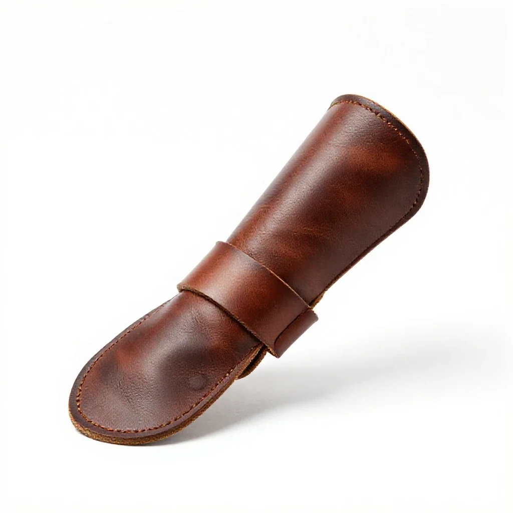 Leather bracer isolated on a white background