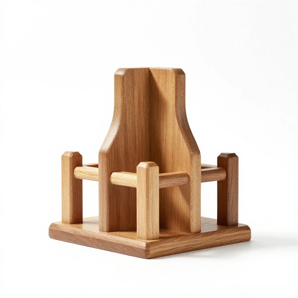 Potion bottle rack isolated on a white background