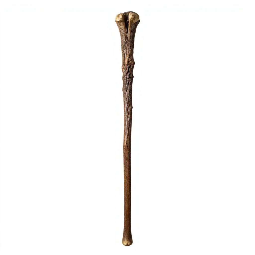 Wizard's staff isolated on a white background