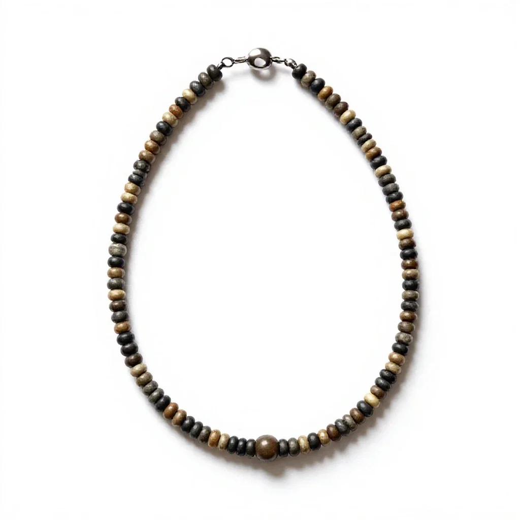 Beaded necklace isolated on a white background