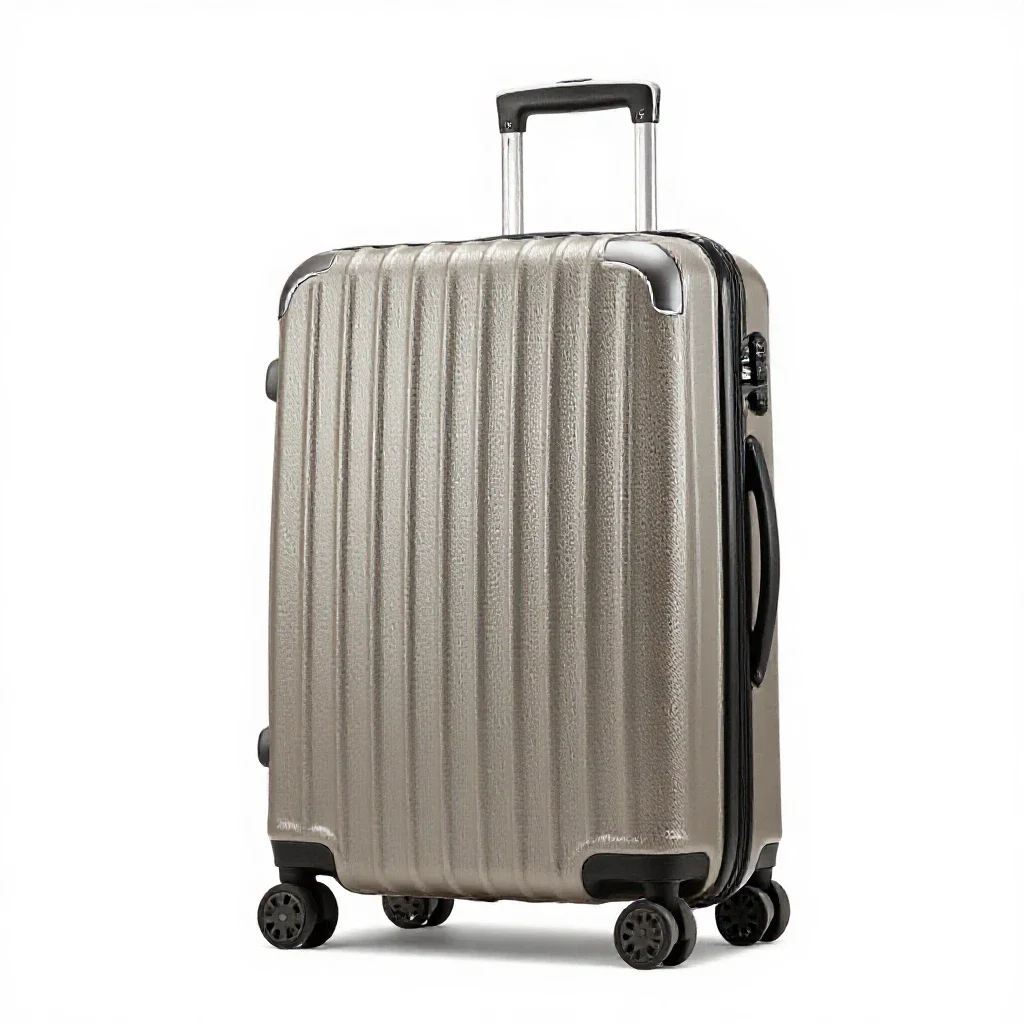 Hard-shell suitcase isolated on a white background