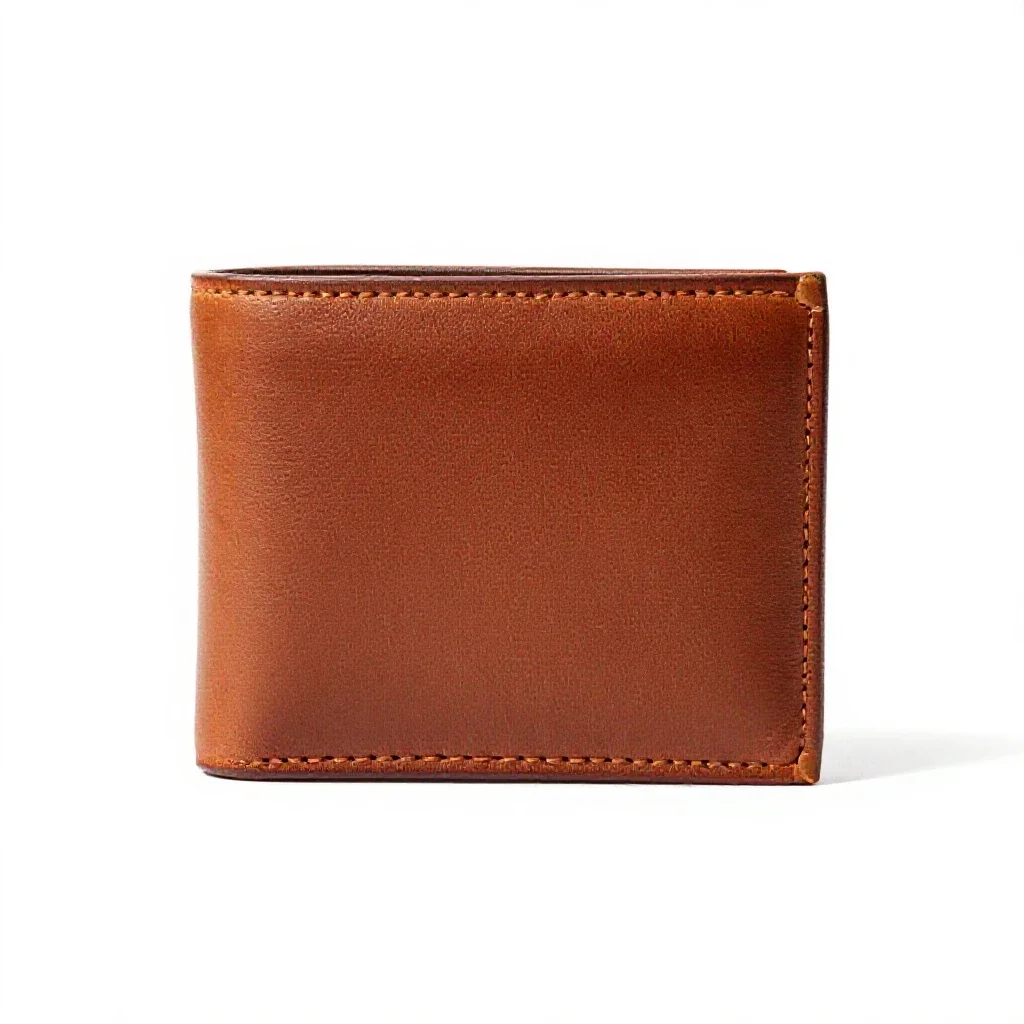 Leather wallet isolated on a white background