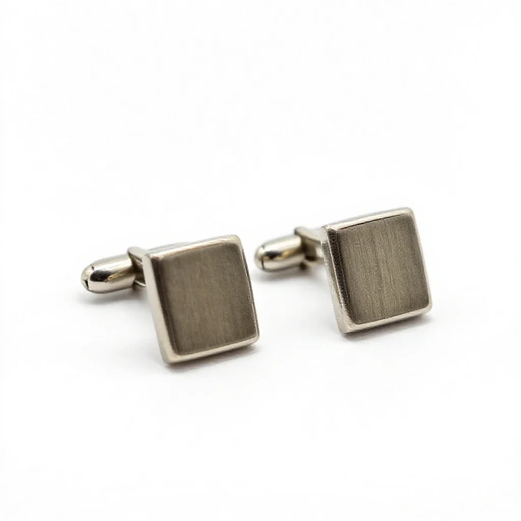 Pair of cufflinks isolated on a white background