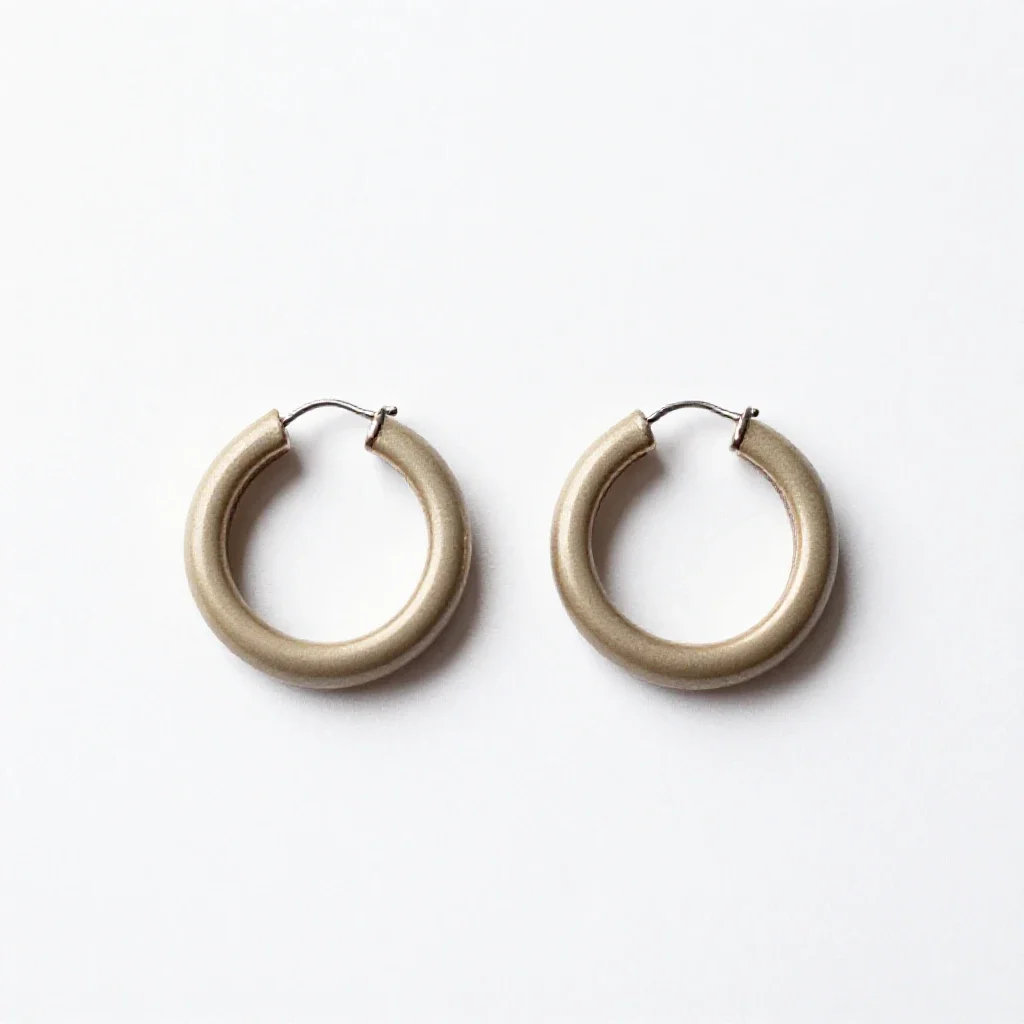 Pair of hoop earrings isolated on a white background
