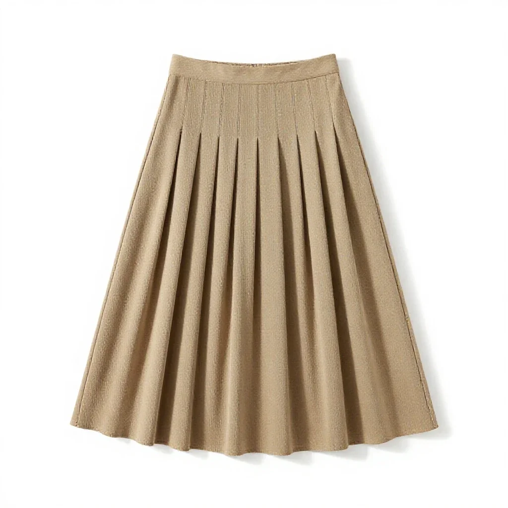 Pleated skirt isolated on a white background
