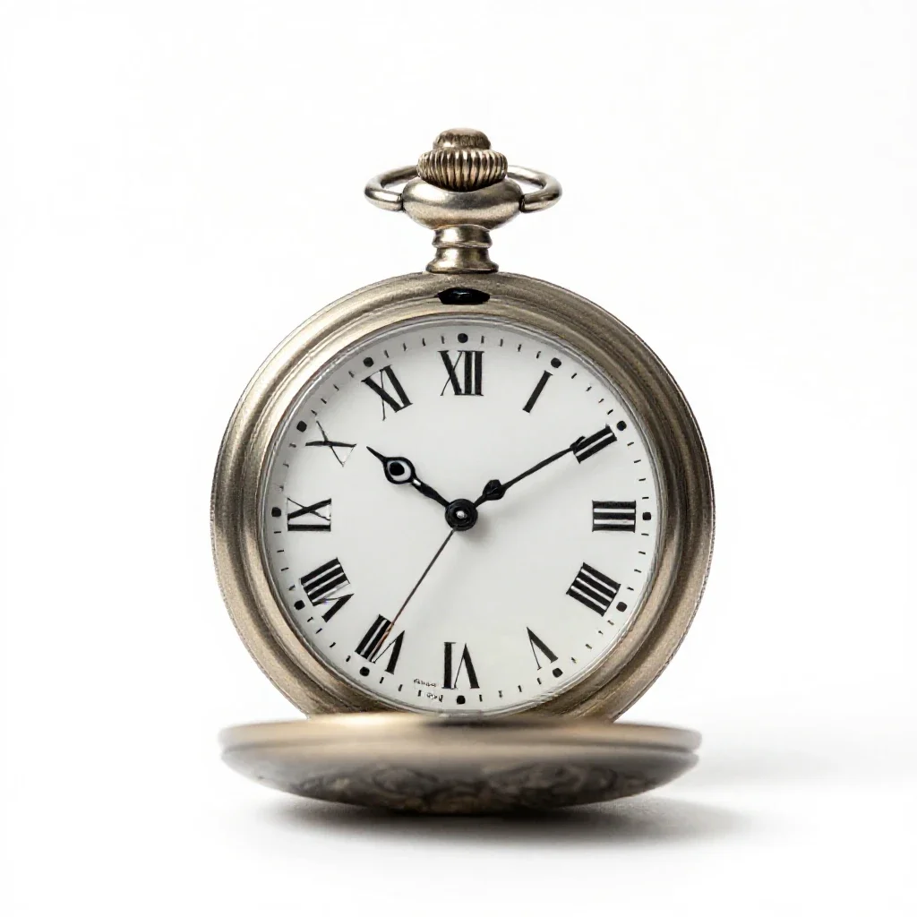 Pocket watch isolated on a white background