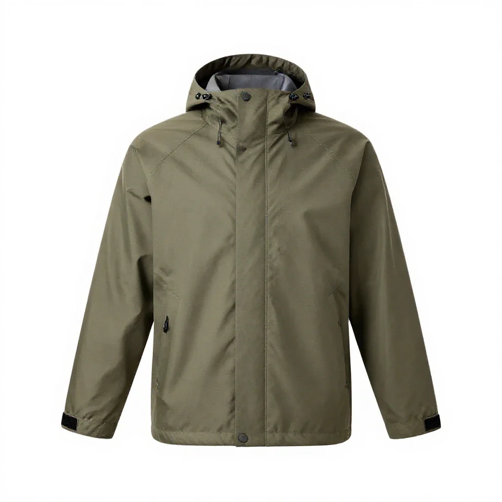 Rain jacket isolated on a white background