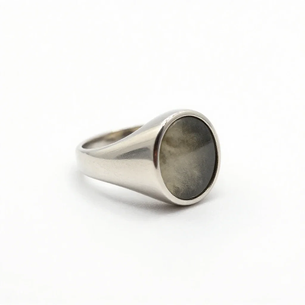 Signet ring isolated on a white background